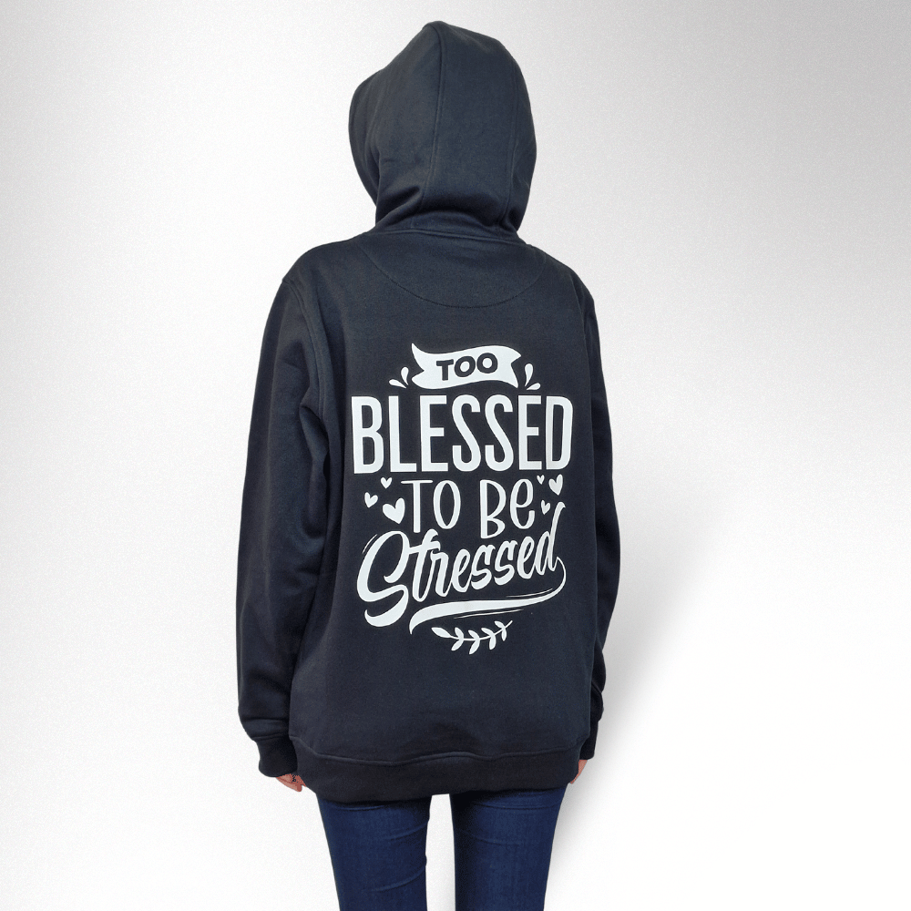 TOO BLESSED TO BE STRESSED DAMEN HOODIE - REPENT OR PERISH