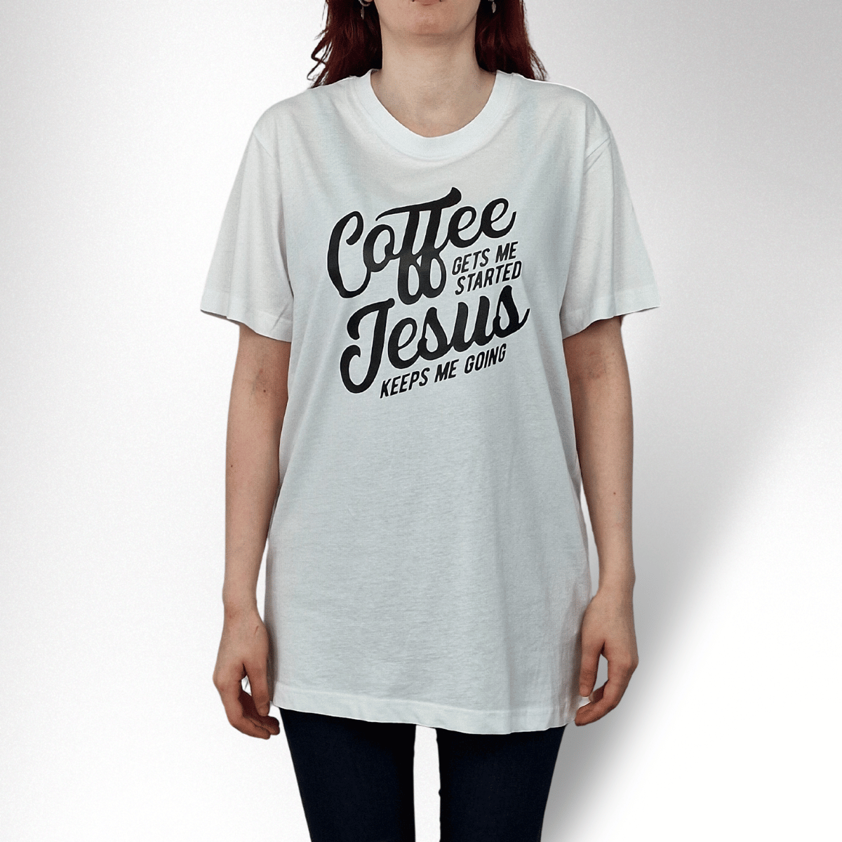 COFFEE & JESUS DAMEN BASIC T-SHIRT - REPENT OR PERISH