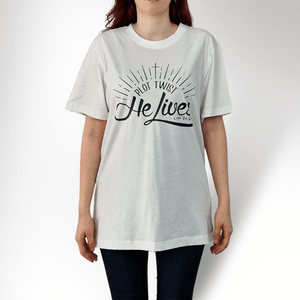 PLOT TWIST DAMEN BASIC T-SHIRT - REPENT OR PERISH