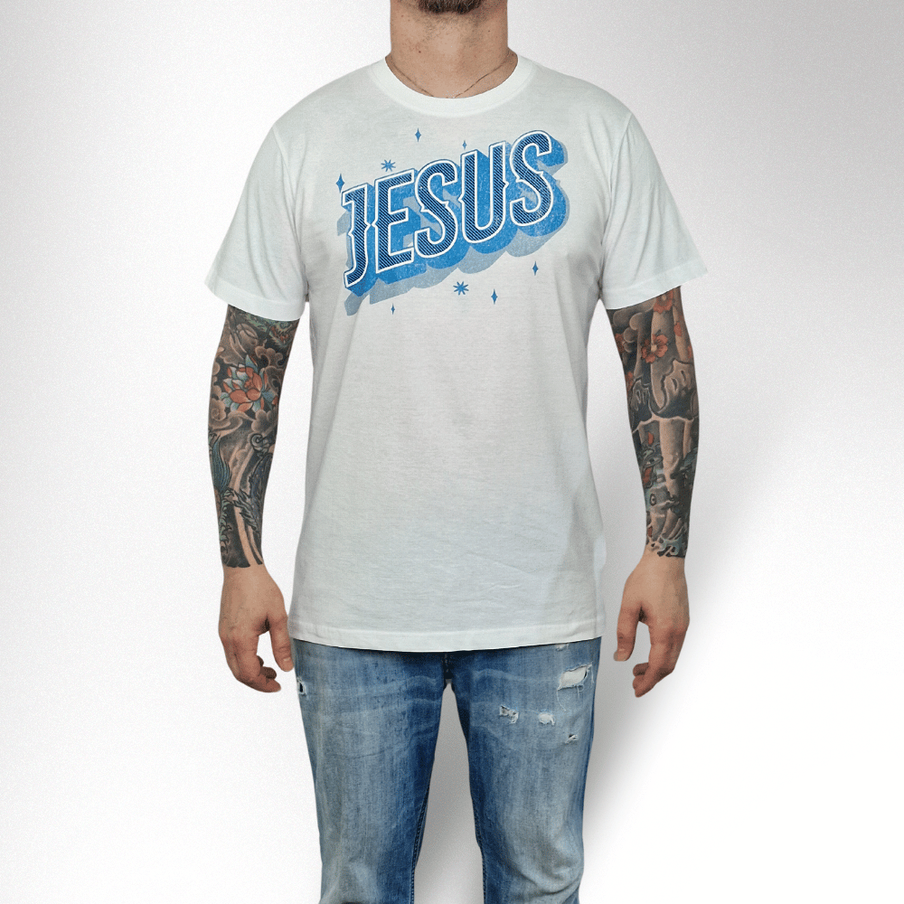 SIMPLE JESUS WHITE HERREN BASIC T-SHIRT - REPENT OR PERISH