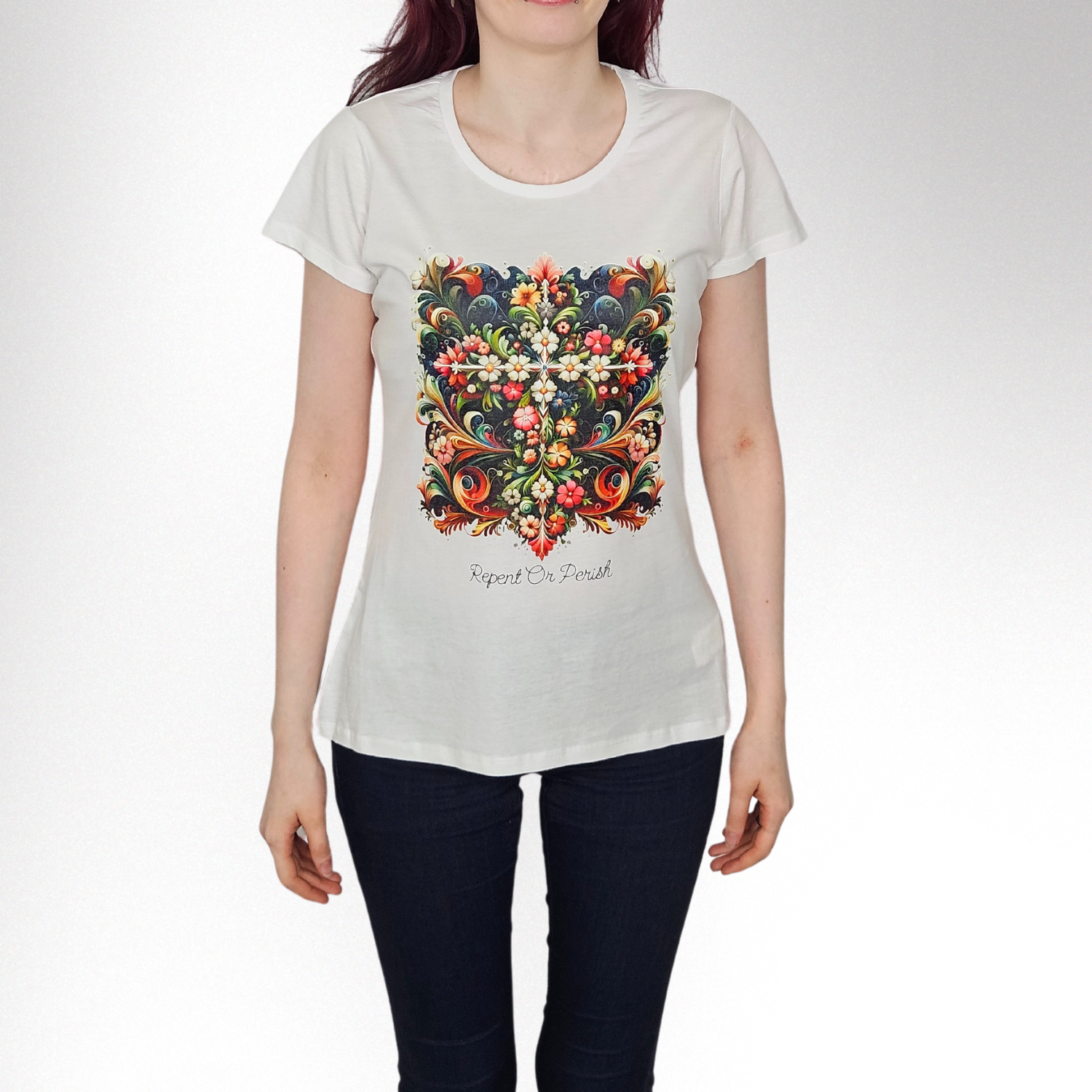 FLOWERS FRAUEN BASIC T-SHIRT