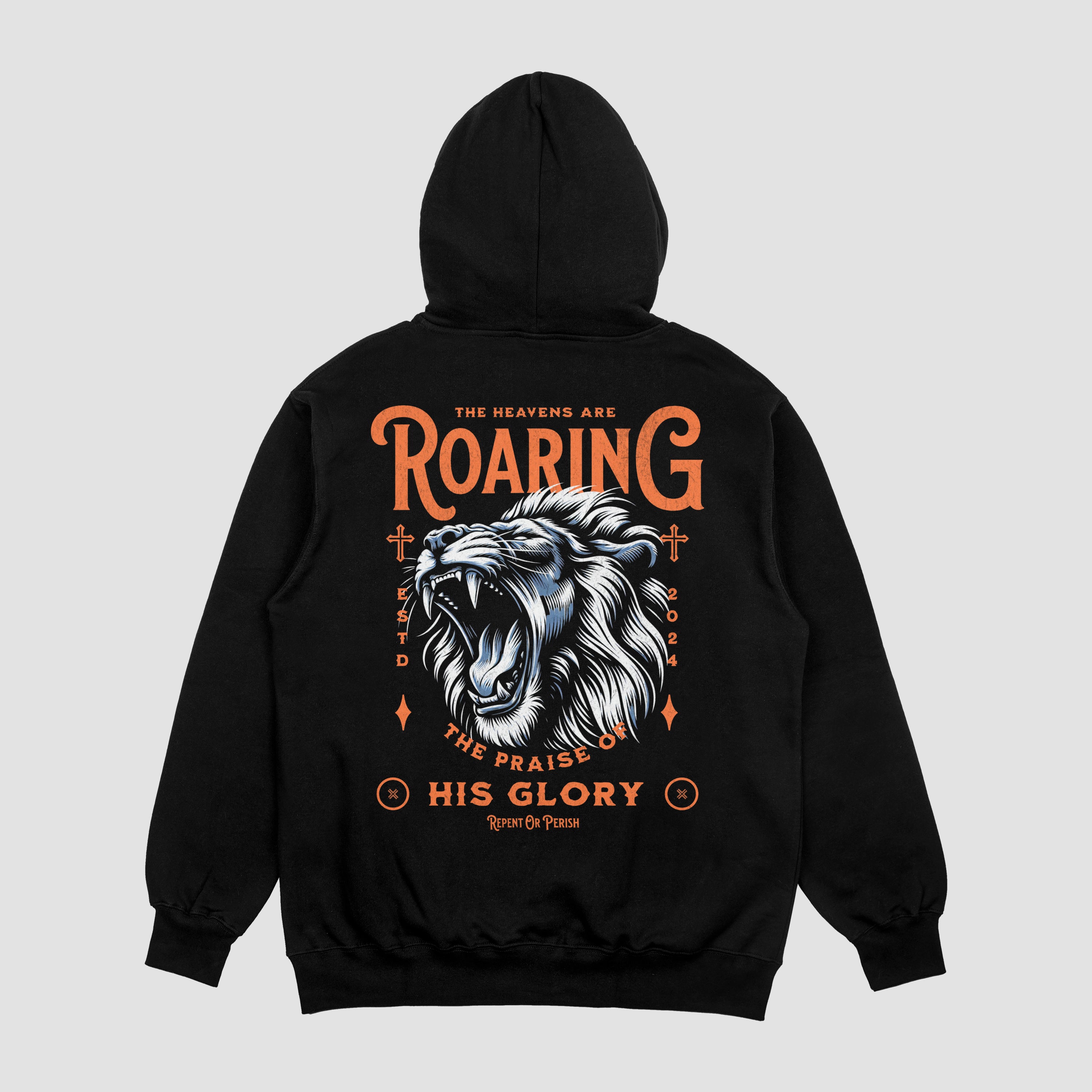 HEAVENS ARE ROARING DAMEN HOODIE - REPENT OR PERISH