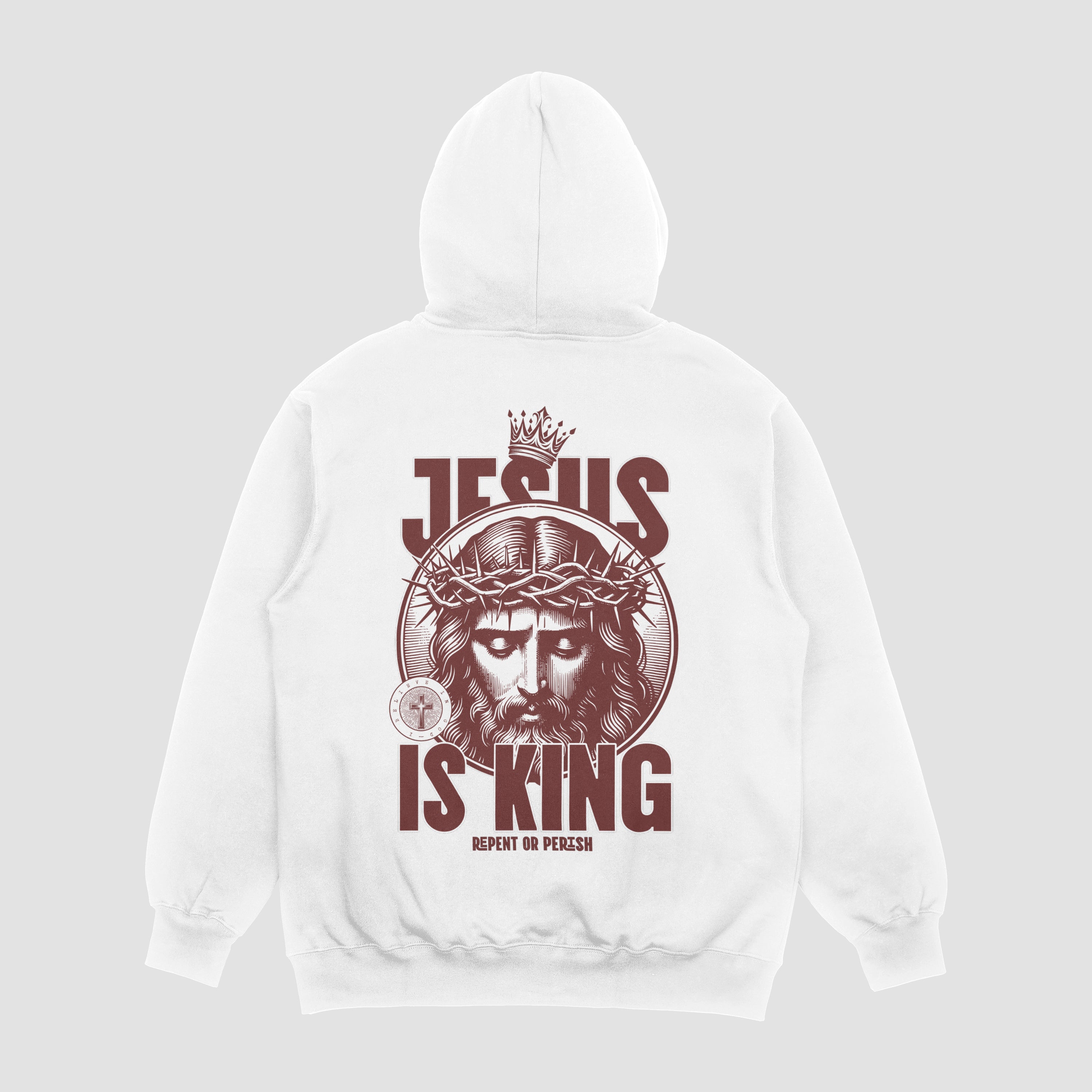 JESUS IS KING DAMEN HOODIE - REPENT OR PERISH