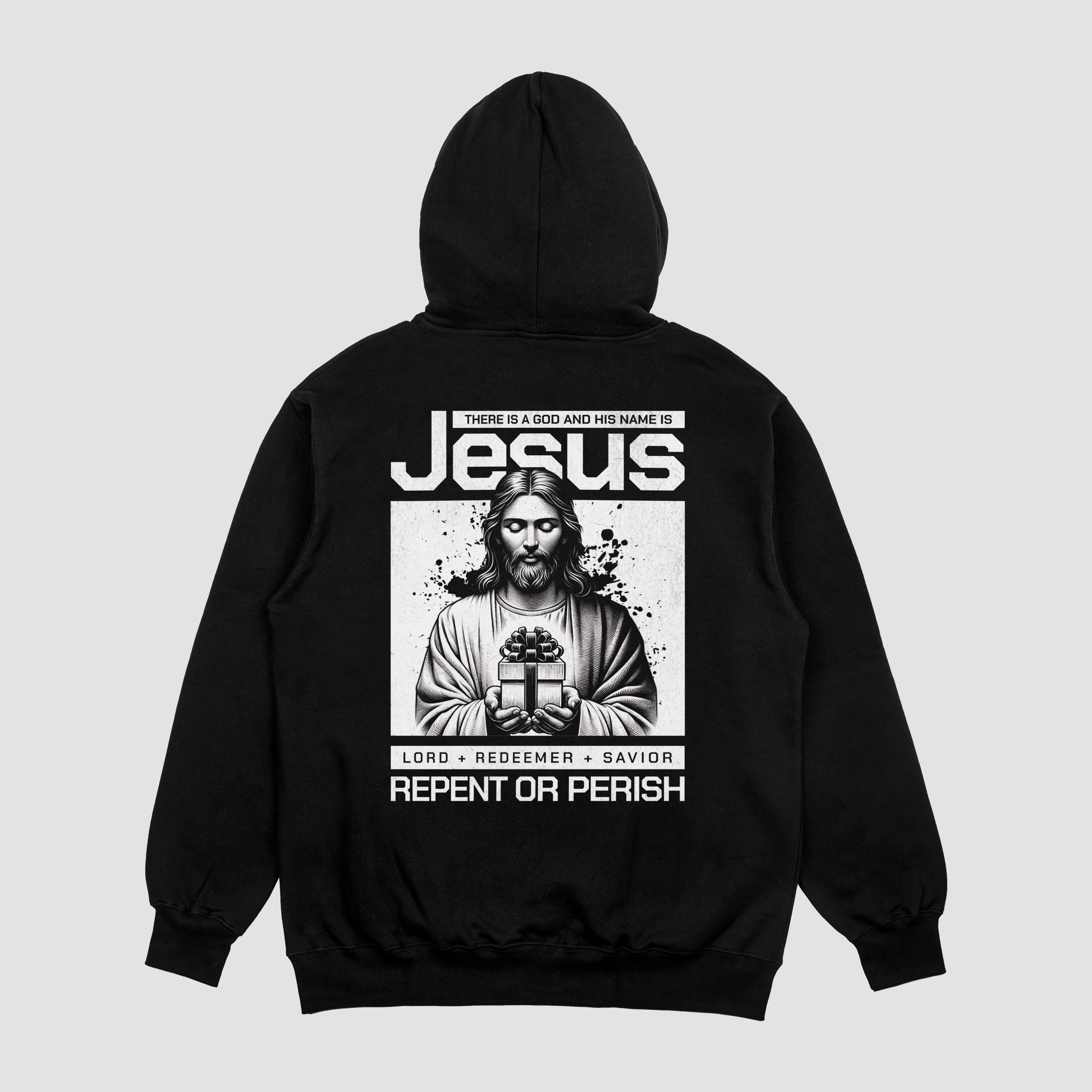 THERE IS A GOD HERREN HOODIE - REPENT OR PERISH