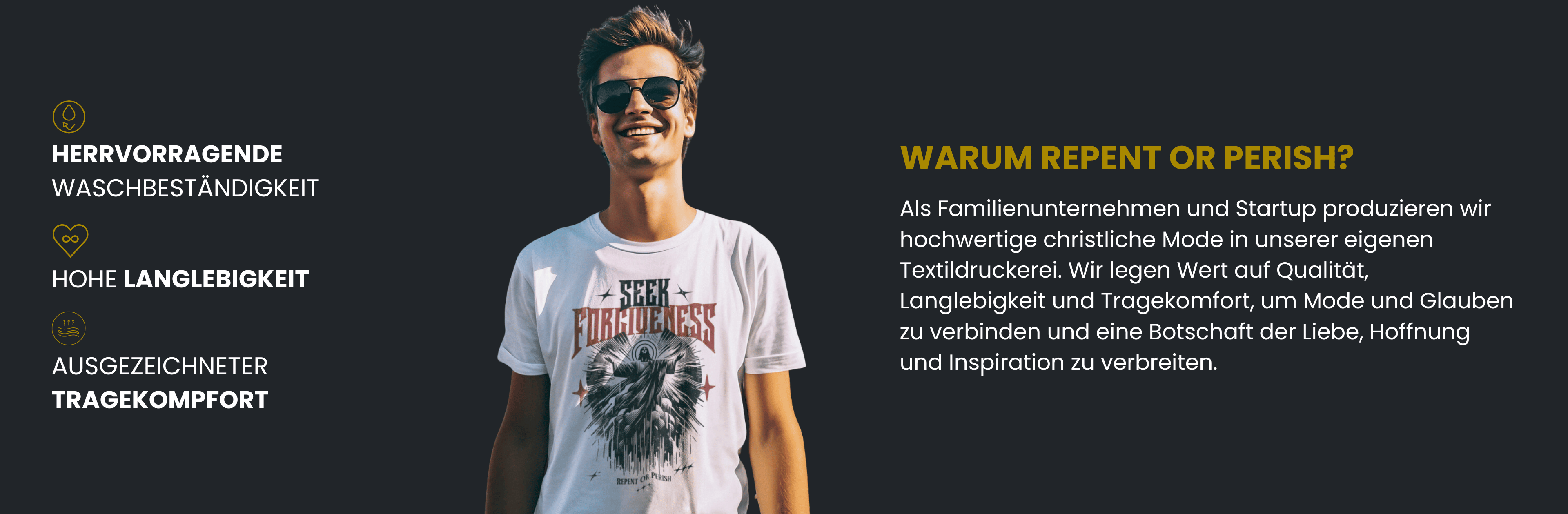 Warum Repent Or Perish Banner Herren